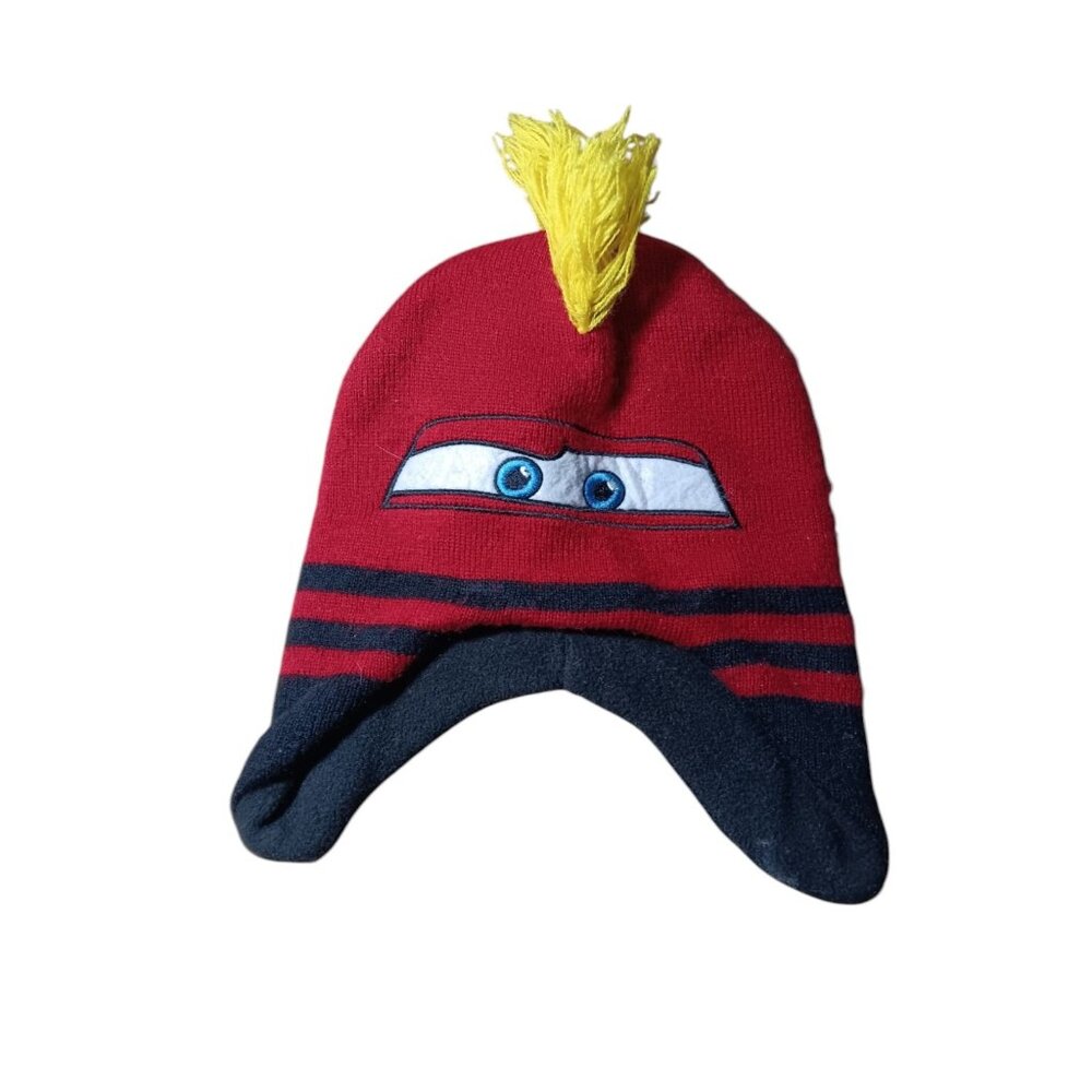 Lightning McQueen Disney Cars the Movie Cold Weather Beanie Hat Toddler Mohawk